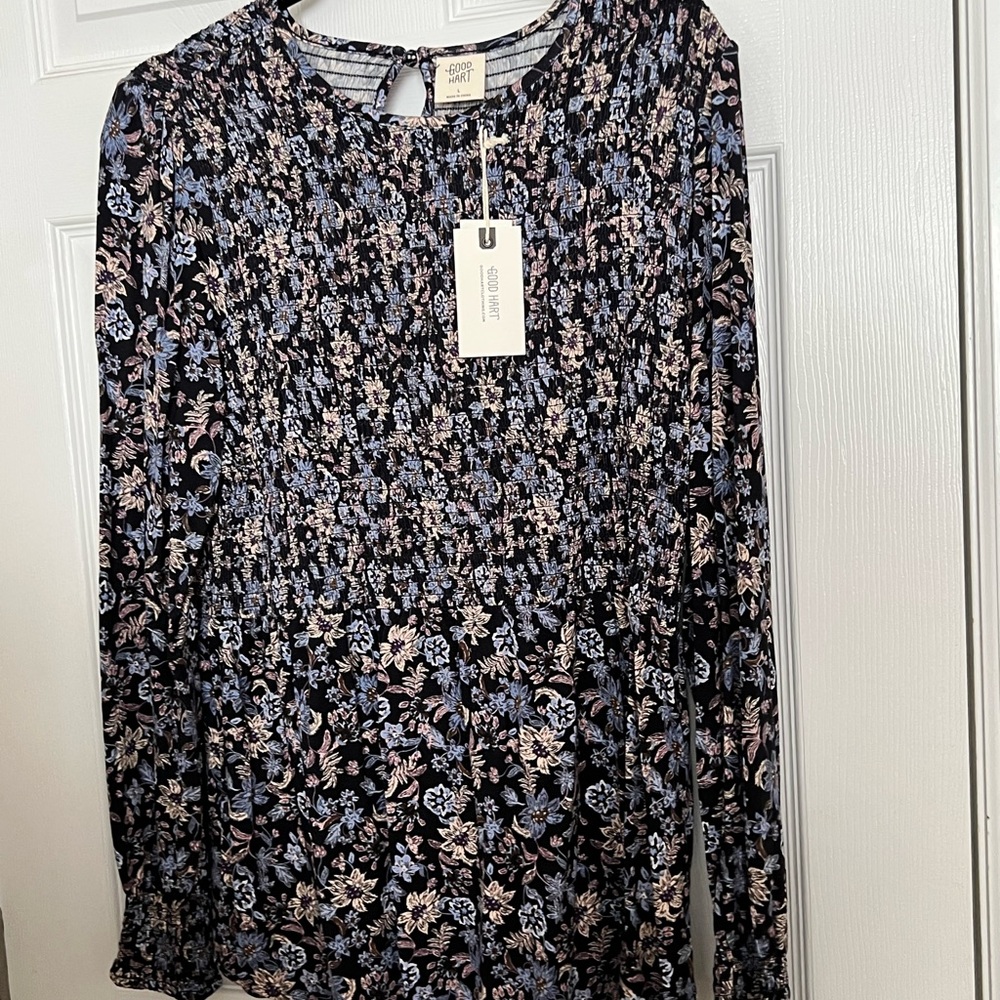Matilda Jane Asherton Floral Print Smicked Top - brand new, size Large